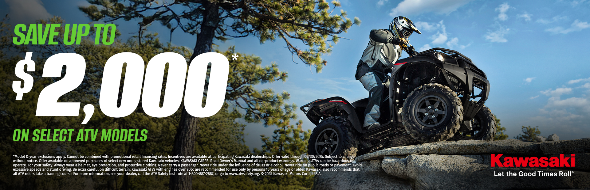 Kawasaki | Save Up to $2,000 on Select ATV Models