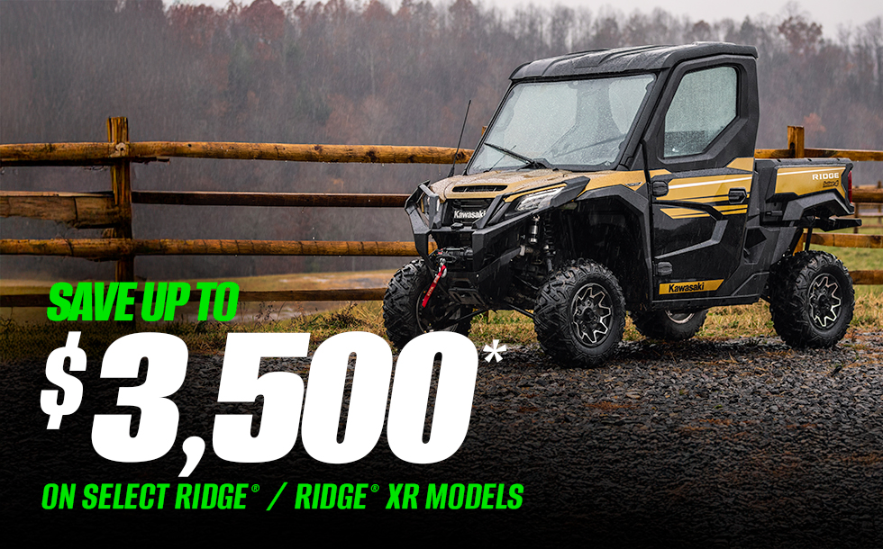 Save up to $3,500 on Select Ridge & Ridge XR Models