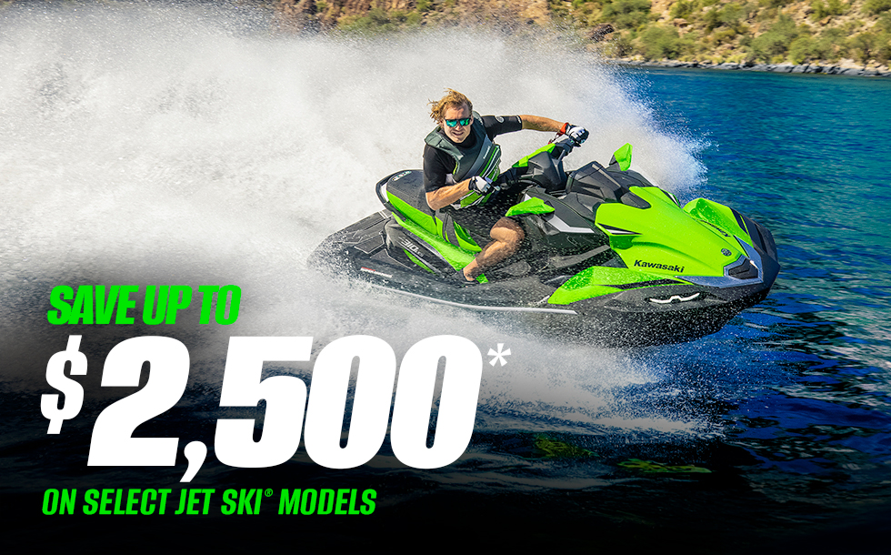 Save up to $2,500* on Select Jet Ski Models